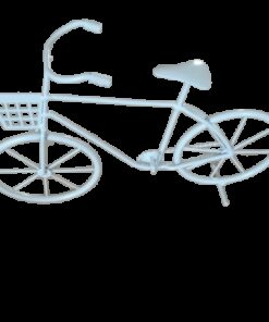 Location Petit vélo blanc en métal décor mariage voyage