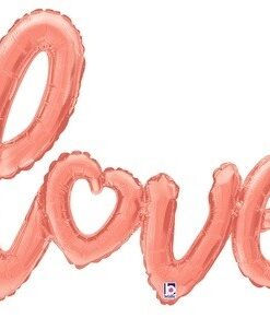 LOVE Ballon geant rose gold cuivré 1M20 mylar
