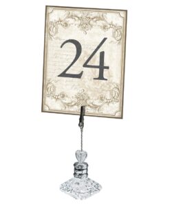 Porte numéro de table mariage chic shabby H12cm