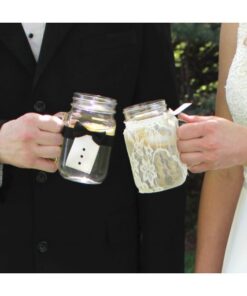 Location 2 mason jar habillage marié mariée