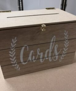 Location boite en bois "CARDS" tirelire securisée mariage