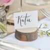 5 marque place rondin bois naturel 6cm x 5cm