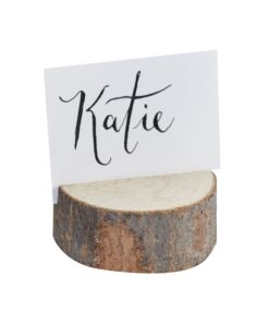 5 marque place rondin bois naturel 6cm x 5cm