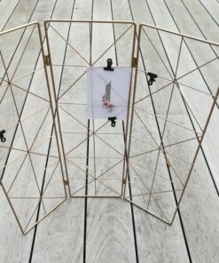 LOCATION pele mele geometrique doré cuivré porte photo numéro table mariage