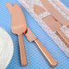 2 couverts découpe gâteau rose gold cuivré