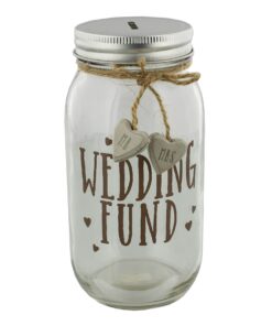 Pot tirelire mariage mason jar "wedding fund"