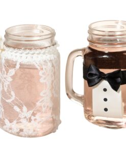 Location 2 mason jar habillage marié mariée