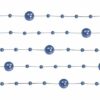 5 guirlandes de perles bleu marine 1M30