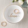 Coupelle alliances mariage "love" de forme ronde