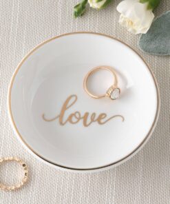 Coupelle alliances mariage "love" de forme ronde