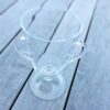 LOCATION vase sur pied type Medicis verre transparent