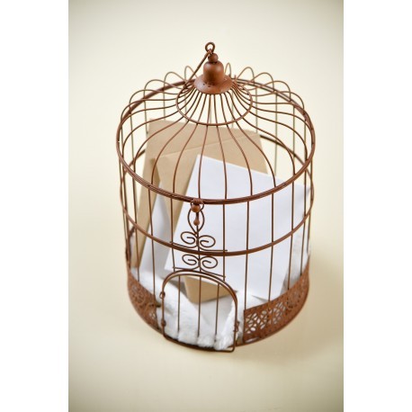 LOCATION Cage décorative vintage rouille LOCATION Cage décorative vintage rouille