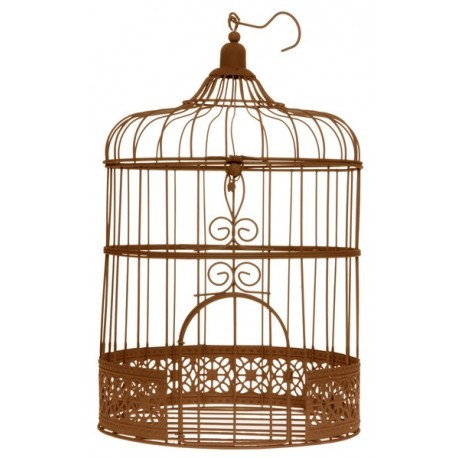 LOCATION Cage décorative vintage rouille LOCATION Cage décorative vintage rouille