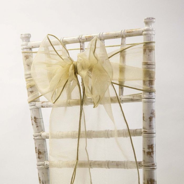 Noeud de chaise organza or 20cm x 275cm Noeud de chaise organza or 20cm x 275cm