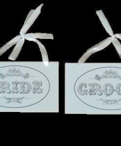 location 2 panneaux de chaise "Bride" Groom"