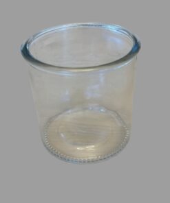 Location vase pot bougeoir en verre transparent