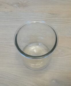 Location vase pot bougeoir en verre transparent