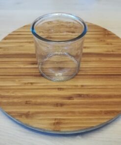 Location vase pot bougeoir en verre transparent
