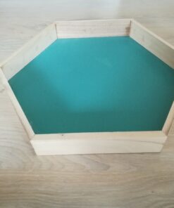 Location plateau hexagonal vert et bois