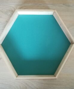 Location plateau hexagonal vert et bois