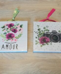 Location 3 tableaux cadres toiles message mariage champêtre