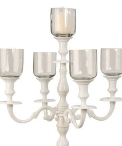 Location 5 bougeoir pour chandeliers verre transparent