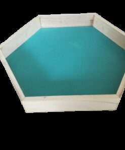 Location plateau hexagonal vert et bois