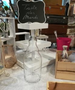 LOCATION grande bouteille vase verre H40cm D14