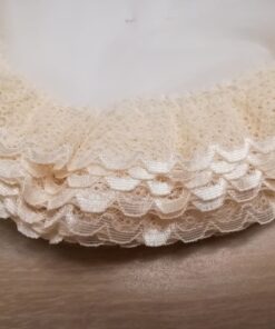 Tulle rond dentelle vintage ivoire (x 25)