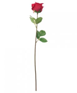 Location FLEUR Rouge artificielle rose sur tige H50cm