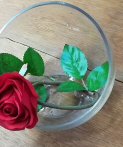 Location FLEUR Rouge artificielle rose sur tige H50cm