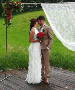 Location arche cérémonie mariage cuivré rose gold