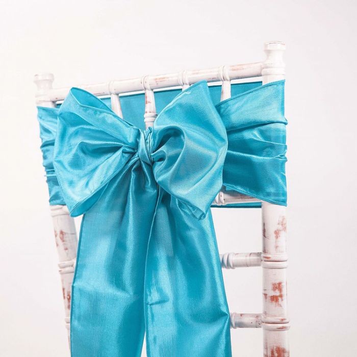 Location noeud de chaise bleu turquoise taffetas Location noeud de chaise bleu turquoise taffetas