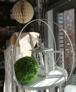 Location plateau blanc métal couronne suspension crochet