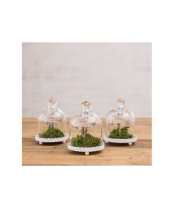 Location 4 petites cloches avec plateau métal blanc