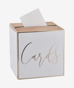 CARDS Urne de mariage carton dorée