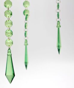 Location guirlande de perles diamant VERT 50cm