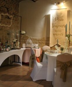 Location bannière de Mariage géante en lin 1M80