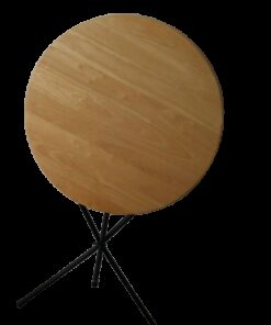 Location table pliante ronde plateau bois guéridon
