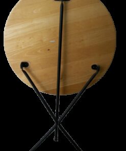 Location table pliante ronde plateau bois guéridon