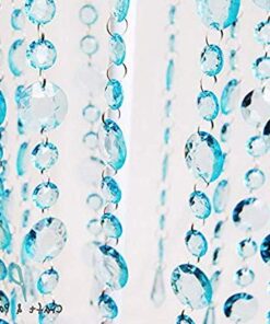 Location guirlande de perles diamant cristal bleu aqua 1M