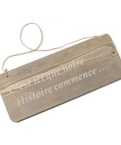 Location Panneau mariage "Histoire commence" en bois