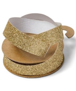 Ruban adhésif OR gold paillettes glitter 15mm 2M