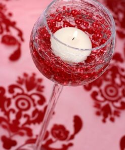 5 guirlandes de perles décoratives rouge 1M30