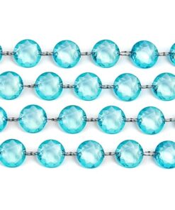 Location guirlande de perles diamant cristal bleu aqua 1M