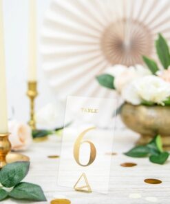 LOCATION Support doré marque table numéro