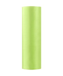 9 M de satin vert pomme anis 16 cm