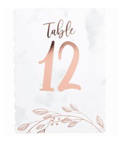 Numéros de Table Rose Gold - 1-12