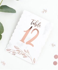 Numéros de Table Rose Gold - 1-12