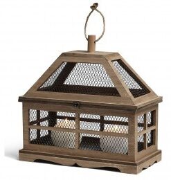 Location urne mariage en bois type cage lanterne